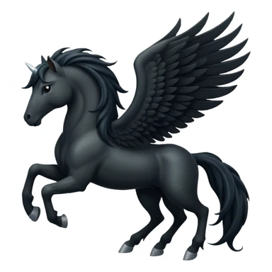 A black Pegasus sticker