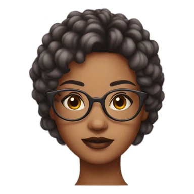 girl-with-round-glasses-and-makeup sticker