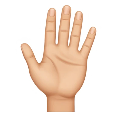 mano abierta color piel sticker