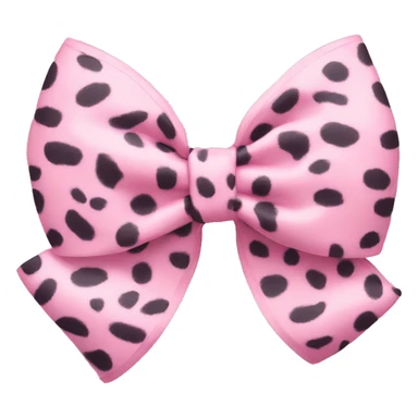 Light pink leopard print bow sticker