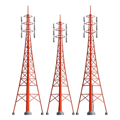 3 TORRES DE ANTENA DE ESTAÇÃO RÁDIO BASE sticker