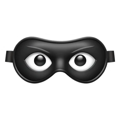 simple black superhero eye mask sticker