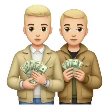 scally milano and his friend ugly stephan millionaires sticker