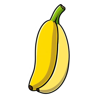 cute banana partially peeled with face sticker
