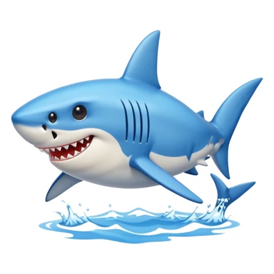 Shark with blue shoes sticker