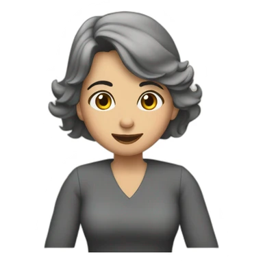 Vilma nuñez escribiendo sticker