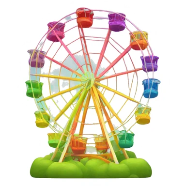 rainbow ferris wheel sticker