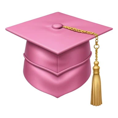 Light pink graduation hat with light gold tassel  sticker