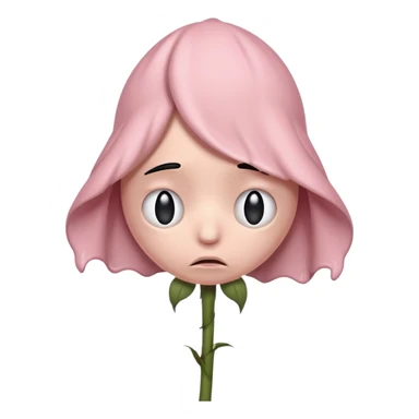 an emoji that looks like wilted rose emoji but it's a penis sticker