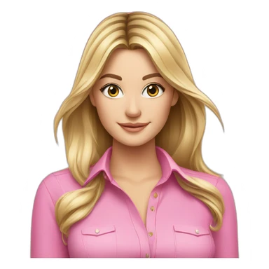 iJustine wearing pink shirt holding pink iPhone 15 sticker
