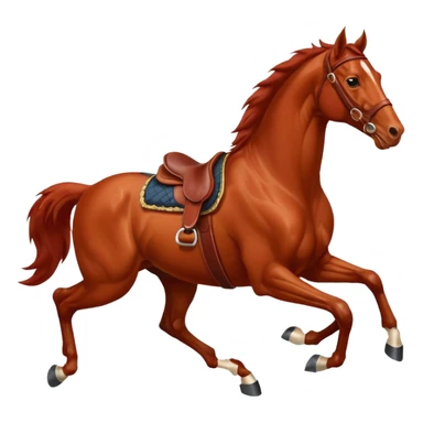 red horse agressive running money on the saddle sticker