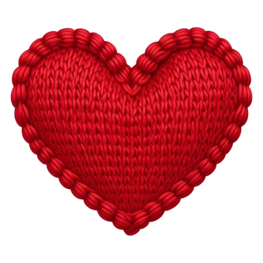 knit heart sticker