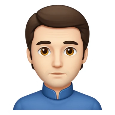 a man with sideburns sticker