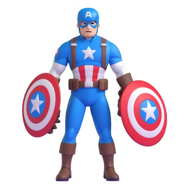 captain america with red white and blue shield sticker