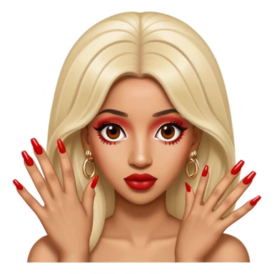 Cardi B rapper with long nails sticker
