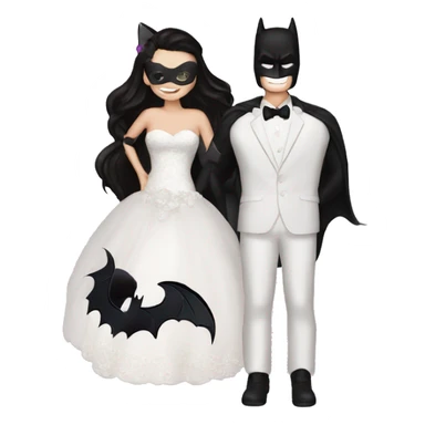 Batman & catwoman wedding  sticker