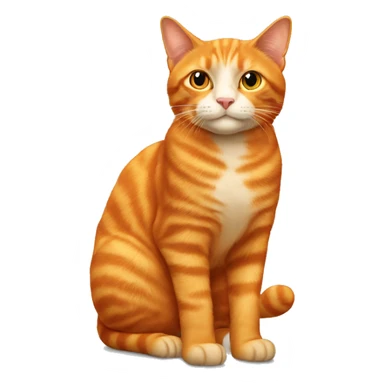 Orange Cat with three legs sticker