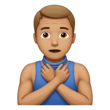 Man with hands gripped around NECK crossed like he is choking sticker