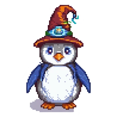 A penguin wizard. sticker