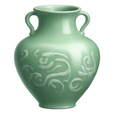 celadon ceramic vase sticker