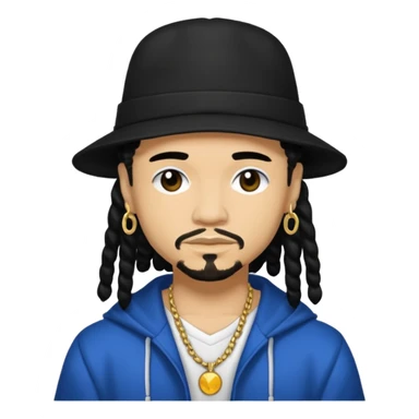 Bizzy Bone with black hair sticker