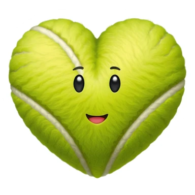 tennis shape heart sticker