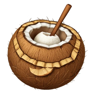 coconut with shall sticker