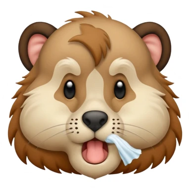 animal wiping its nose sticker