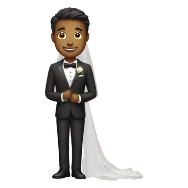 Groom waiting the bride sticker