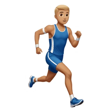 a man crossing Finish Line  sticker