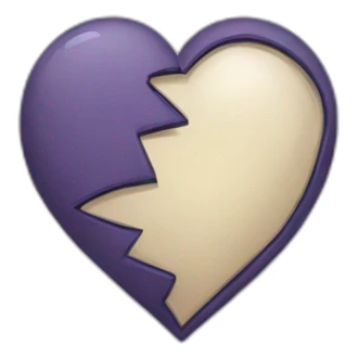 Broken gloomy hurt heart sticker