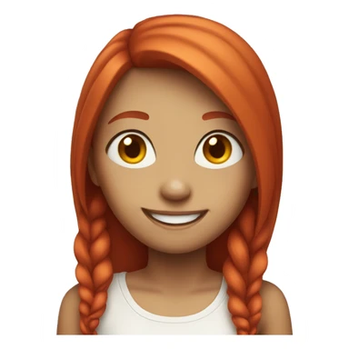 smiling girl with red hair sticker