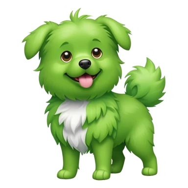 Un chien vert sticker