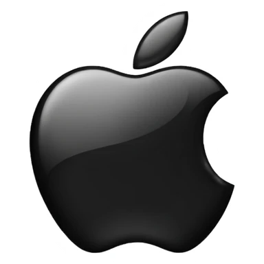 apple logo black colour sticker