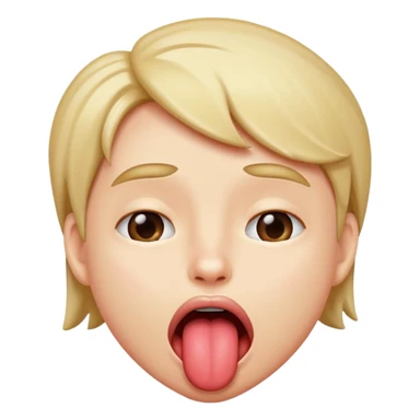 Shaking your head with your tongue out  sticker