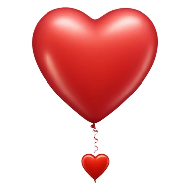 Realistic red heart balloons sticker