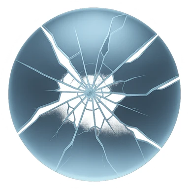 trauma as a shattered glass effect sticker