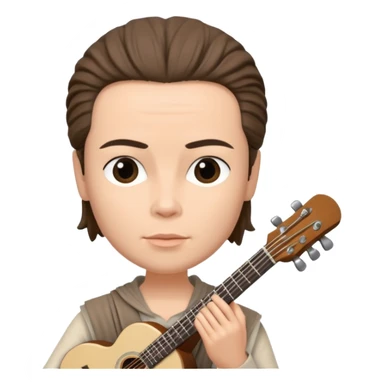 Rey David músico estilo bobblehead sticker
