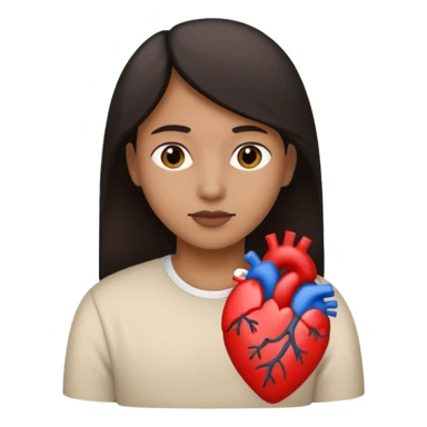 Half of his heart is black and the other half is white. sticker