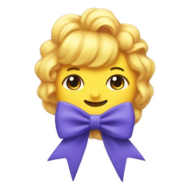 A K-pop sign with a bow  sticker