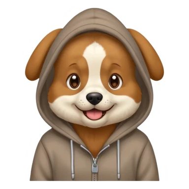 Dog with hoodie sticker