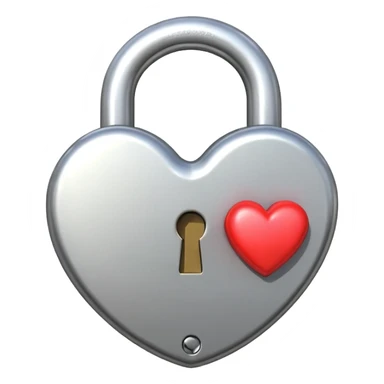 closed padlock with heart representing virginity sticker