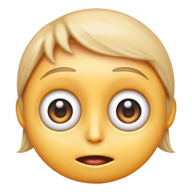 Emoji with really big eyes sticker
