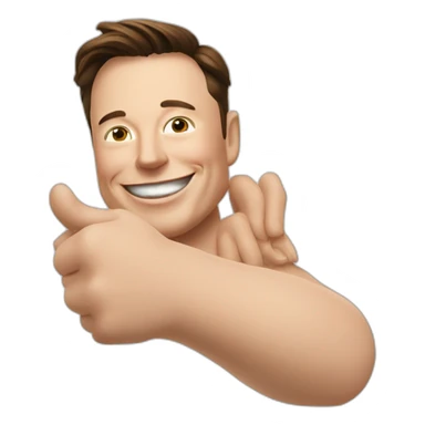 elon musk thumbs up sticker