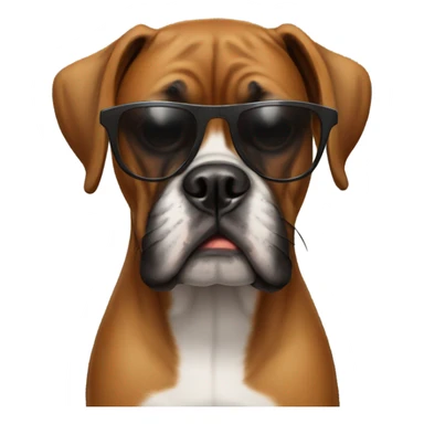 Boxer dog with sun glasses  sticker