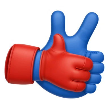 #1 glove thumbs up football fanin blue (#00A3E0) and red (#F9423A)  sticker