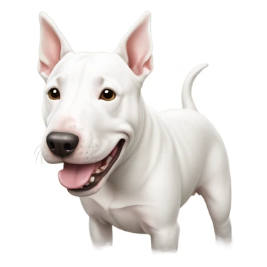 White bull terrier  sticker