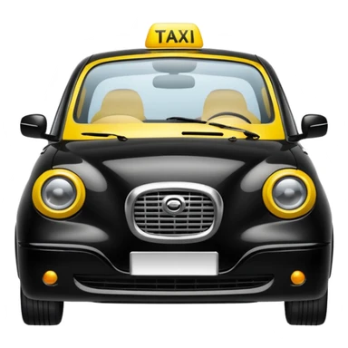 black small car taxi front sticker