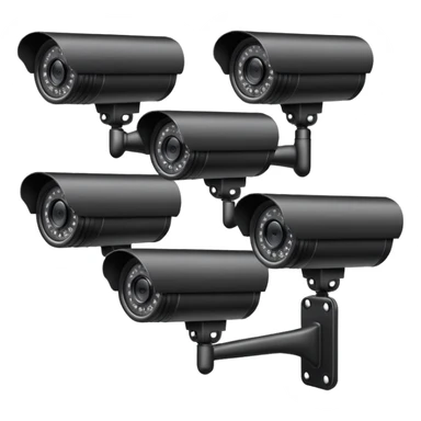 5 CCTV cameras together  sticker