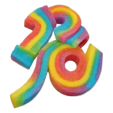 rainbow belt sour candy sticker
